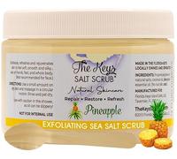 The Keys Salt Scrub -Sea Salt Scrub - Exfoliating Body Scrub with Wooden Spoon - Moisturizing Exfoliator for Hands, Foot, Bath, (12 Ounce (Pack of 1), Pineapple)