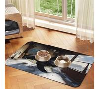 The Killer Whale in The Room Pet Feeding Mat Dog Cat Eating Food Absorbent Leather Tablecloth for and Water Bowl Waterproof No Stains Quick Dry Non-Slip 23.62 * 15.75IN