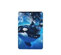 The killer whale in the sea 4 Pcs Car Air Freshener Cards, Hanging Disposable Card Fresheners for Vehicles, Lavender Scented