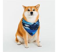 The Killer Whale in The Sea Dog Bandana for Small Medium Large Dogs, Cat Dogs Kerchief Triangle Bibs Scarf for Girl Or Boy