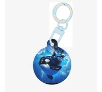 The Killer Whale in The sea Dog Tags Round Pet Tag,Acrylic Pet ID Tags Durable and Stylish,Perfect for Small to Large Pets