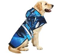 The Killer Whale In The Sea Waterproof Dog Raincoat And Rain Jacket For Small Medium Large Dogs With Reflective Stripes And Adjustable Belly Strap