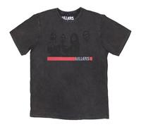 Rock Off officially licensed products The Killers Band Photo Mono Stone Wash T Shirt M Charcoal