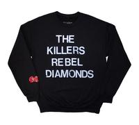 The Killers Women's Tour ´24 Rebel Diamonds Stacked Sweatshirt in Black | Size: Small The Killers Black S