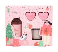 The Kind Edit Co. Utopia Relax & Bathe Gift Set - 30g Candle, 2 x 20g Bath Fizzer, 100ml Body Wash