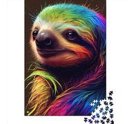 The Kindless Sloth Wooden Jigsaw Puzzles 1000 Pieces for Adults Jigsaw Puzzles for Adults 1000 Piece Puzzle Educational Games 1000pcs (75x50cm)