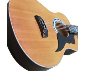 The King Acoustic Miniature Guitar Replica - Music Gifts - Handmade Ornamental 1/4 Scale - Includes a Display Box, Name Tag and Miniature Guitar Stand