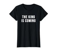 The King is Coming Value Graphic T-Shirt, Women, Black, XS