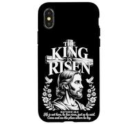 The King Is Risen Retro Christian Streetwear Case for iPhone X/XS