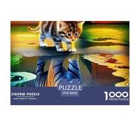 The King of Forests 1000 Jigsaw for Adults Challenging Beautiful Decoration Puzzle Fun Challenging Cool Tiger Brainteasing Adults Jigsaw Puzzle 38x26cm/1000pcs