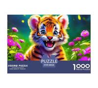 The King of Forests 1000 Jigsaw for Adults Puzzles Beautiful Decoration Puzzle Impossible Hard Difficult Challenging Cool Tiger Brainteasing Adults Jigsaw Puzzle 38x26cm/1000pcs Educational Games
