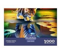 The King of Forests1000 Puzzles for Adults Challenging Beautiful Decoration Puzzle Impossible Hard Difficult Challenging Cool Tiger Brainteasing Adults Jigsaw Puzzle 70x50cm/1000pcs