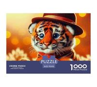 The King of Forests1000 Puzzles for Adults Challenging Beautiful Decoration Puzzle Impossible Hard Difficult Challenging Cool Tiger Brainteasing Adults Jigsaw Puzzle 70x50cm/1000pcs