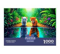 The King of Forests1000 Puzzles for Adults Challenging Beautiful Decoration Puzzle Impossible Hard Difficult Challenging Cool Tiger Brainteasing Adults Jigsaw Puzzle 70x50cm/1000pcs