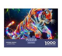 The King of Forests1000 Puzzles for Adults Challenging Beautiful Decoration Puzzle Impossible Hard Difficult Challenging Cool Tiger Brainteasing Adults Jigsaw Puzzle 70x50cm/1000pcs