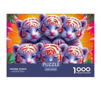 The King of Forests1000 Puzzles for Adults Jigsaw Puzzles Beautiful Decoration Puzzle Impossible Hard Difficult Challenging Cool Tiger Brainteasing Adults Jigsaw Puzzle 70x50cm/1000pcs