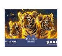 The King of Forests1000 Puzzles for Adults Jigsaw Puzzles Beautiful Decoration Puzzle Impossible Hard Difficult Challenging Cool Tiger Brainteasing Adults Jigsaw Puzzle 38x26cm/1000pcs