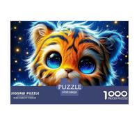 The King of Forests1000 Puzzles for Adults Jigsaw Puzzles Beautiful Decoration Puzzle Impossible Hard Difficult Challenging Cool Tiger Brainteasing Adults Jigsaw Puzzle 38x26cm/1000pcs
