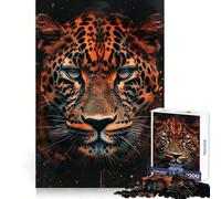 The King of Leopard 1000 Piece Jigsaws for Teenagers Puzzle Wise Think Toy Simple Fun Tight Cut Santa Wish Pick (38x26cm)