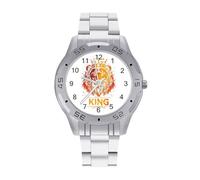 The King of Lion Men's Business Watch Fashion Stainless Steel Wristwatches Custom Easy Read Watches for Women
