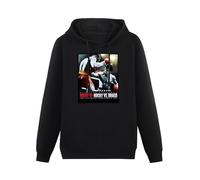 THE KING OF TOMATO Balboa V Drago Rocky 4 Film Inspired Hoody Unisex Ptinted Hoodies Long Sleeve Men's Hooded with Pocket Black M