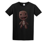 THE KING OF TOMATO Little Big Planet Sackboy Video Game O-Neck 100% Cotton Short Sleeve Unisex T-Shirt S Black