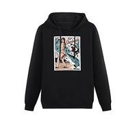 THE KING OF TOMATO Sharknado Hoody Unisex Ptinted Hoodies Long Sleeve Men's Hooded with Pocket Black L