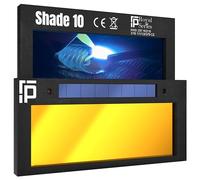 The King Single 1.0 | Shade 10 Gold Auto Darkening Welding Lens | 2" x 4 1/4" x 0.2" | Darkens Automatically And Ultra Clear | Gold Front - Deep Blue Weld View | Ridge Products Royal Series