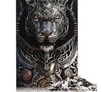 The King Tiger Jigsaw Puzzles Puzzle for Adults Kids. 1000 Piece Impossible Challenge Toy Educational Game Home Decoration for Educational Games Gifts 1000pcs (75x50cm)