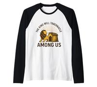 The King Will Tabernacle Among Us Sukkot Design Raglan Baseball Tee