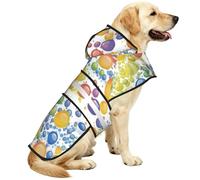 The Kingdom Of Bubbles Waterproof Dog Raincoat And Rain Jacket For Small Medium Large Dogs With Reflective Stripes And Adjustable Belly Strap
