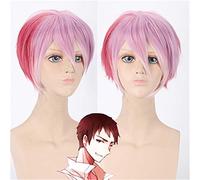 The King's Avatar Cosplay Wig Short Pink Ombre Synthetic Hair Samurai Girls Anime Halloween Costume Wigs for Women and Men