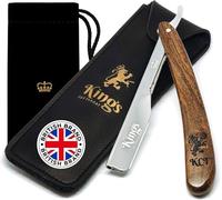 The Kings Cut throat - Men’s Cutthroat Shaving Straight Slider, Cut Throat Razor Kit, Straight Razor For Men, Leather Travel Pouch & Velvet Kit Bag Included - Beard Grooming Kit For Men | No Blades