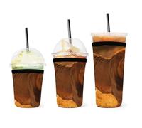 The King's Journey Cup Sleeve 3 Pack, Neoprene, Sleeve for Coffee Cup, Keeps Hands Dry And Reusable Insulator Sleeve for Hot Cold Drinks