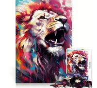 The Kings Roar Teenager Jigsaw Puzzles 1000 Pieces Memory Boost Home Activity Pattern Assembly Perfect Present (38x52cm)