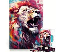 The Kings Roar Teenager Jigsaw Puzzles 1000 Pieces Memory Boost Home Activity Pattern Assembly Perfect Present (38x52cm)