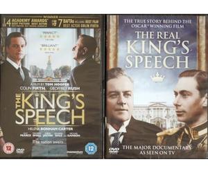 THE KING'S SPEECH COMPLETE COLLECTION 1-2 / 1. THE KING'S SPEECH / 2. THE REAL KING'S SPEECH = ULTIMATE 2x DVD UK SET