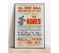 The Kinks 1965 Bridlington Concert Tour Live Venue Gig Promo : 36"x24" Poster BRING YOUR WALLS TO LIFE !