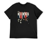 The Kinks T-Shirt Rock Band Pop Retro Men Tee Black
