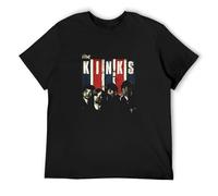 The Kinks T-Shirt Rock Band Pop Retro Men Tee Black XXL