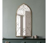 The Kirkby - Rustic Metal Arched Decorative Wall or Leaner Mirror 39" X 20" (100CM X 50CM)