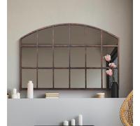 The Kirkby - Rustic Metal Arched Shape Decorative Window Wall Mirror 35" X 22" (90CM X 56CM)