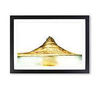 The Kirkjufell Mountain in Iceland Painting Framed Print | A2 Black Framed Wall Art | Ready to Hang | Modern Landscape Picture | Living Room Bedroom Lounge Office