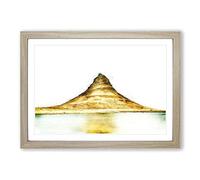 The Kirkjufell Mountain in Iceland Painting Framed Print | A2 Oak Framed Wall Art | Ready to Hang | Modern Landscape Picture | Living Room Bedroom Lounge Office