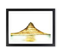 The Kirkjufell Mountain In Iceland Painting Modern Art Framed Print | A3 Black Framed Wall Art | Ready to Hang | Modern Landscape Picture | Living Room Bedroom Lounge Office