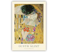 The Kiss by Gustav Klimt Poster Classic Abstract Canvas Wall Art Gustav Klimt Prints Gustav Klimt Painting For Home Decor Pictures 50x70cm No Frame