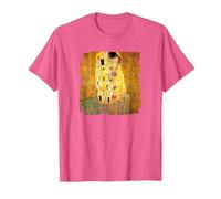 The Kiss by Gustav Klimt T-Shirt, Men, Pink Heather, Large