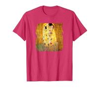 The Kiss by Gustav Klimt T-Shirt, Men, Red Heather, Medium