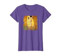 The Kiss by Gustav Klimt T-Shirt, Women, Purple Heather, X-Small