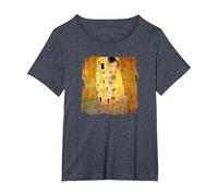 The Kiss by Gustav Klimt T-Shirt, Women's Plus, Heather Blue, 6X